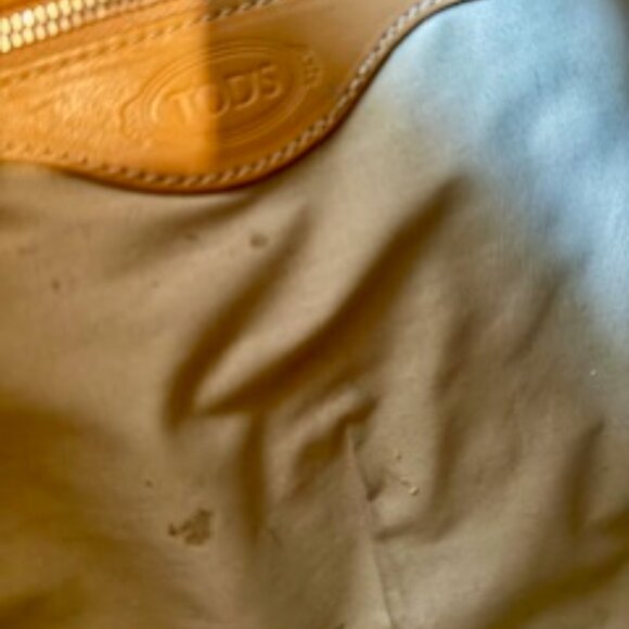 VINTAGE TOD'S TAN LEATHER HOBO BAG HANDBAG * MADE IN ITALY - Picture 14 of 15